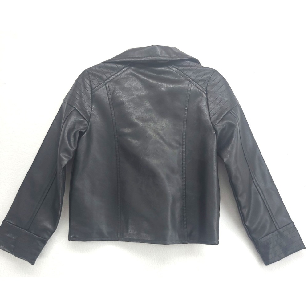 Wonder Nation Childs Faux Leather Motorcycle Jacket 4T - Picture 2 of 8